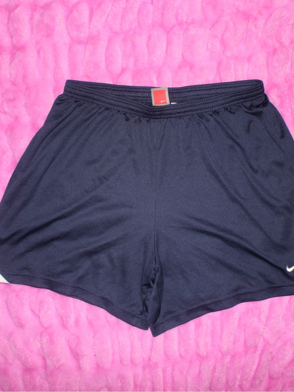 Nike Women’s Black Athletic Shorts with Small White Swoosh